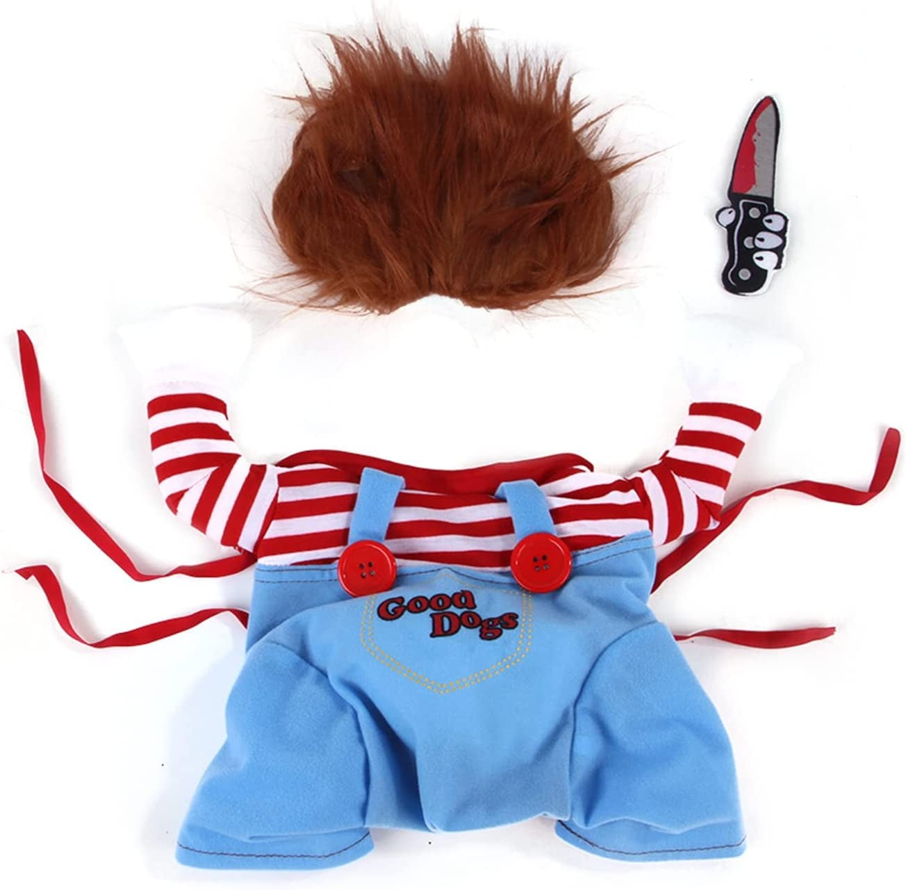 Pet Deadly Dog Costume – Cute & Funny Cosplay Outfit for Small, Medium & Large Dogs | Halloween, Christmas, Party (Small)