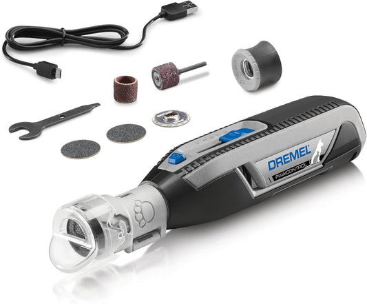 Pawcontrol 7760-PGK Dog Nail Grinder & Trimmer | Cordless Rechargeable Pet Grooming Tool | Safe & Quiet Nail Care for Dogs, Cats & Small Animals