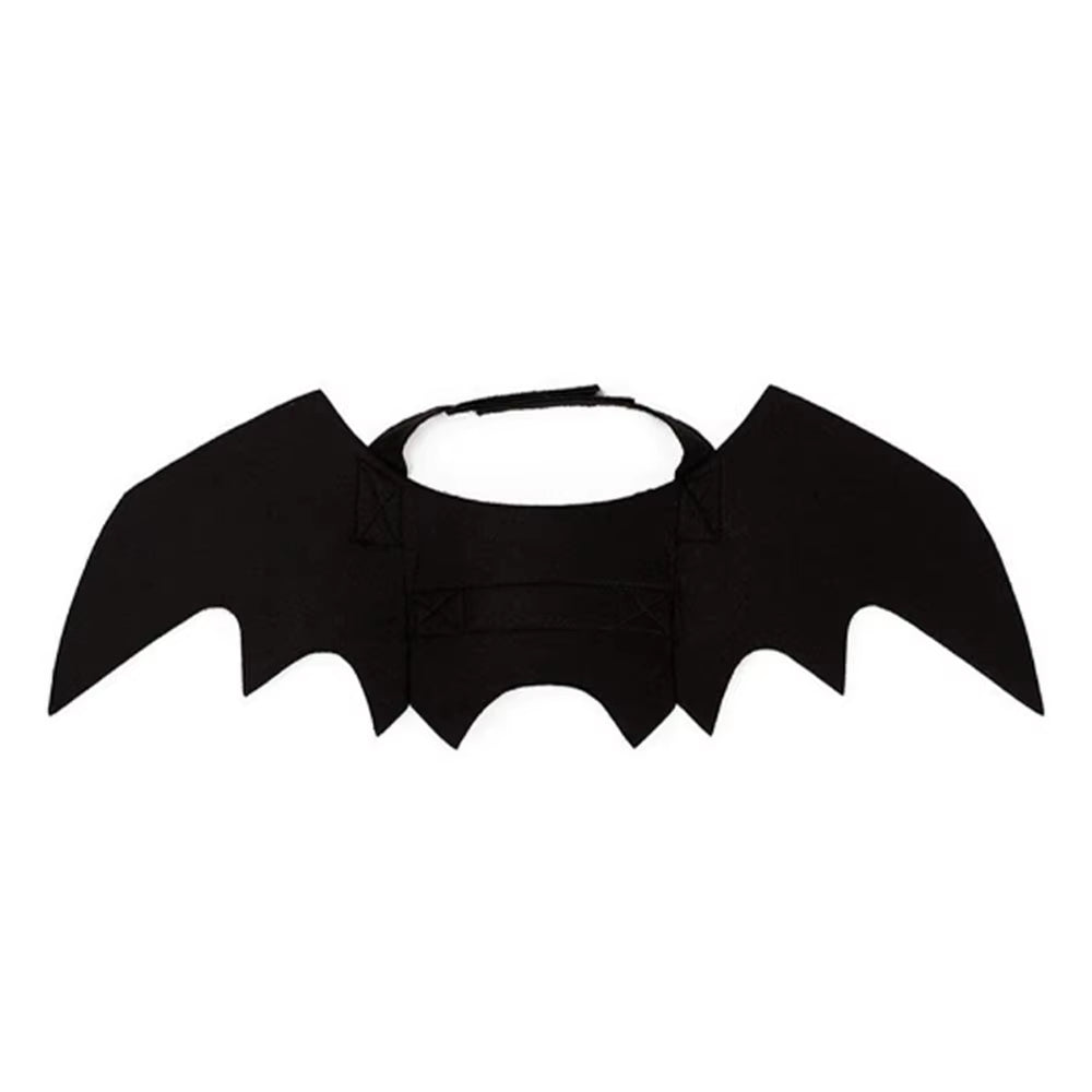 3 Pieces/Set Halloween Pet Costume Set Include Cat Cosplay Wizard Hat Bat Wings Bow Collar for Cats & Dog Funny Magical Holiday