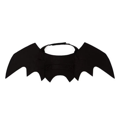 3 Pieces/Set Halloween Pet Costume Set Include Cat Cosplay Wizard Hat Bat Wings Bow Collar for Cats & Dog Funny Magical Holiday