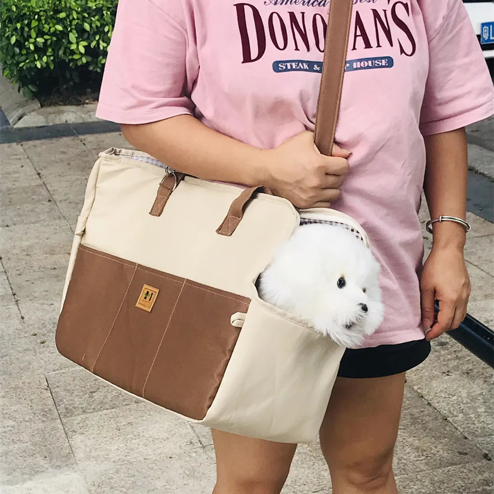 Dog Car Seat & Booster Bed | Pet Carrier Bag for Small Dogs & Cats with Safety Straps and Soft Pad – Portable Travel Seat for Cars