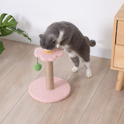 Floral Cat Scratching Post – Cute Kitten Scratcher with Durable Tear-Resistant & Abrasion-Resistant Design