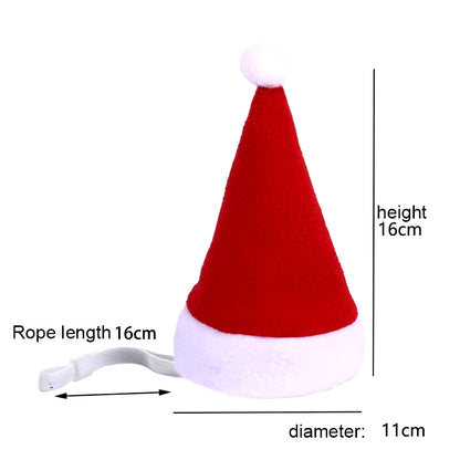 Christmas Pet Costume Set – Santa Hat & Scarf for Cats, Puppies, and Small Dogs