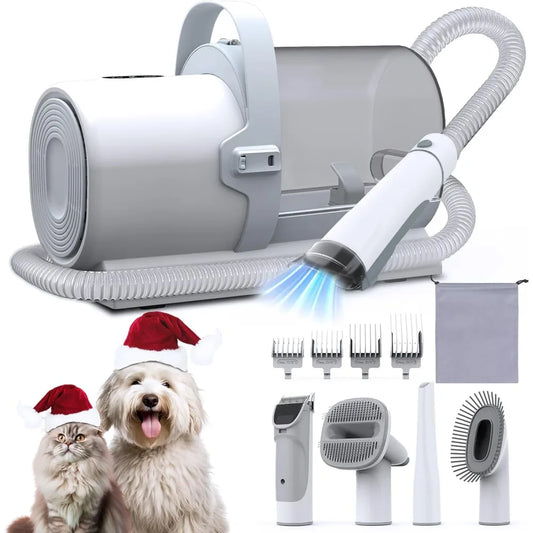 Dog Grooming Vacuum & Pet Grooming Kit – 5-in-1 Low Noise Hair Remover with Clippers, 2.5L Dust Cup, 11000Pa Suction for Dogs & Cats, Home Pet Hair Vacuum for Shedding, PG50