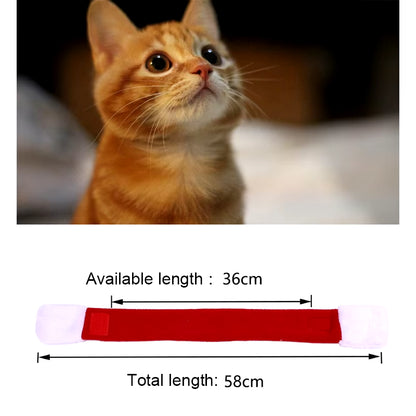 Christmas Pet Costume Set – Santa Hat & Scarf for Cats, Puppies, and Small Dogs