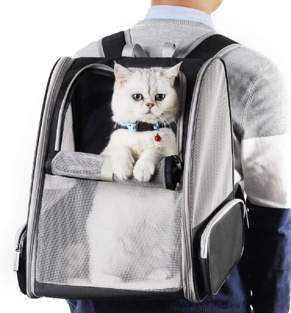 Innovative Bubble Backpack Pet Carrier for Cats & Dogs – Travel-Friendly, Comfortable & Breathable (Black)