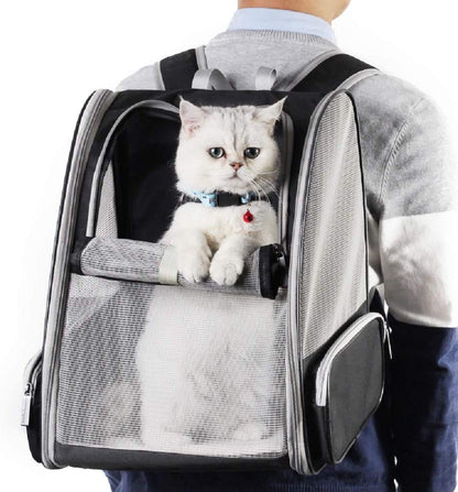 Innovative Bubble Backpack Pet Carrier for Cats & Dogs – Travel-Friendly, Comfortable & Breathable (Black)