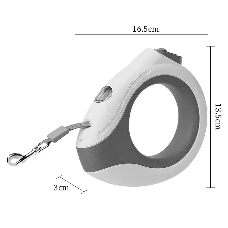 Retractable Dog & Cat Leash | Automatic Extendable Pet Lead with One-Touch Brake | Durable Nylon Traction Rope for Small to Large Breeds