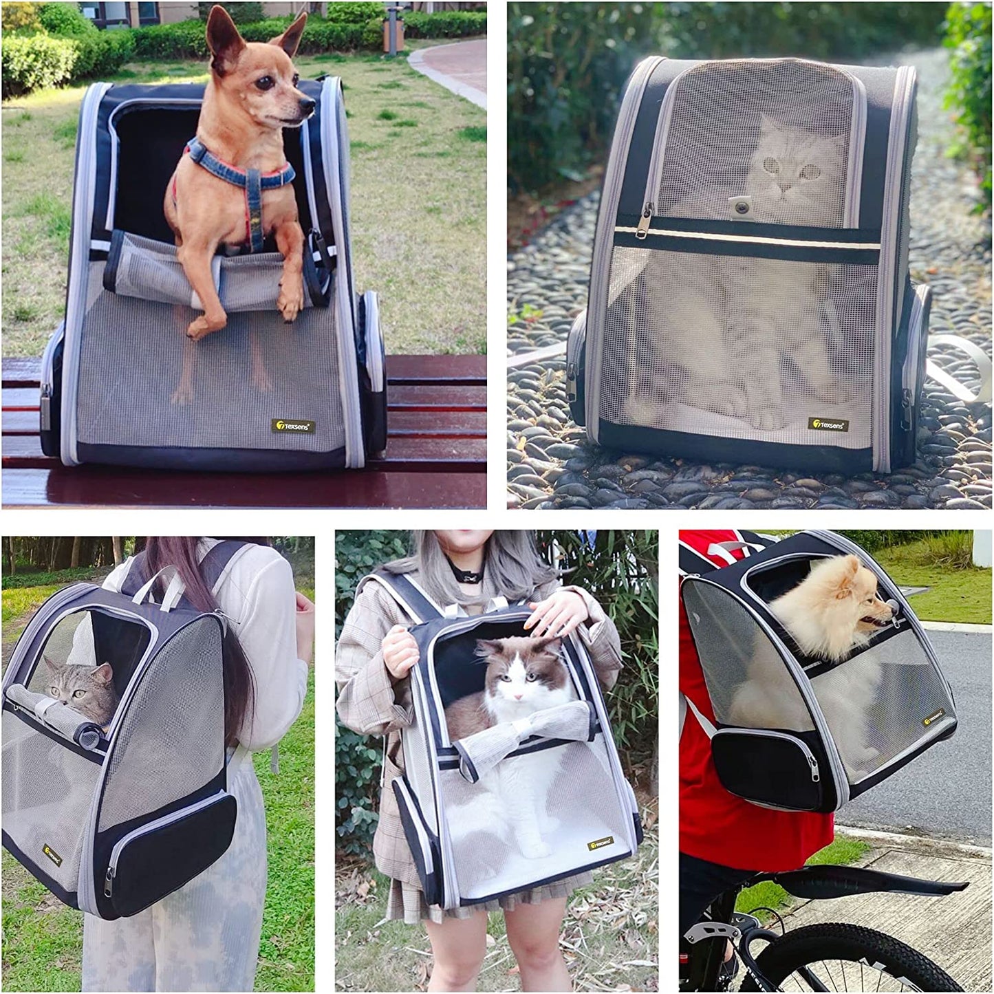 Innovative Bubble Backpack Pet Carrier for Cats & Dogs – Travel-Friendly, Comfortable & Breathable (Black)