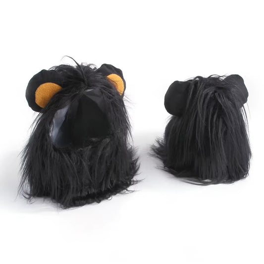 Lion Mane Dog Costume – Realistic Pet Wig for Small Dogs & Cats | Funny Halloween Cosplay Headgear & Pet Supplies