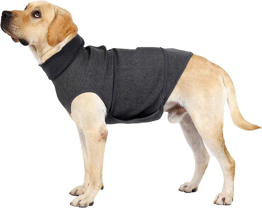 Dog Anxiety Jacket Dog Anxiety Vest Dog Calming Vest Wrap Dog Stress Relief Coat Dog Calming Solution Jacket for Fireworks,Travel and Separation(S,Grey)