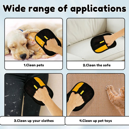 5Pcs Pet Grooming Gloves Electrostatic Pet Hair Removal Glove Double Sided Cats Dogs Static Dedusting Brush for Couch Furniture