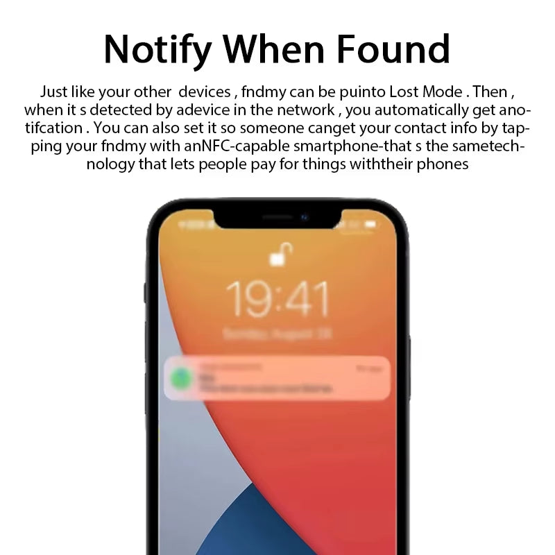 iOS Smart Pet Tracker – Bluetooth Locator with Precision Finding & Replaceable Battery