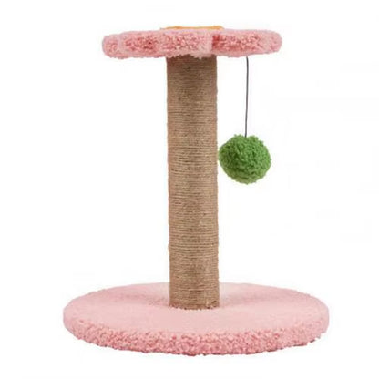 Floral Cat Scratching Post – Cute Kitten Scratcher with Durable Tear-Resistant & Abrasion-Resistant Design