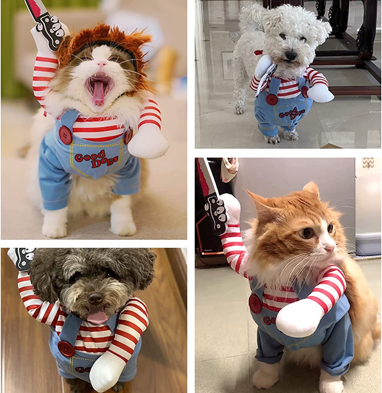 Pet Deadly Dog Costume – Cute & Funny Cosplay Outfit for Small, Medium & Large Dogs | Halloween, Christmas, Party (Small)