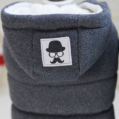 Small Dog Clothes Winter Warm Hoodie - Cotton Pet Coat Jacket for Chihuahua, Pug, Yorkie, Cat - Puppy Clothing with Hood