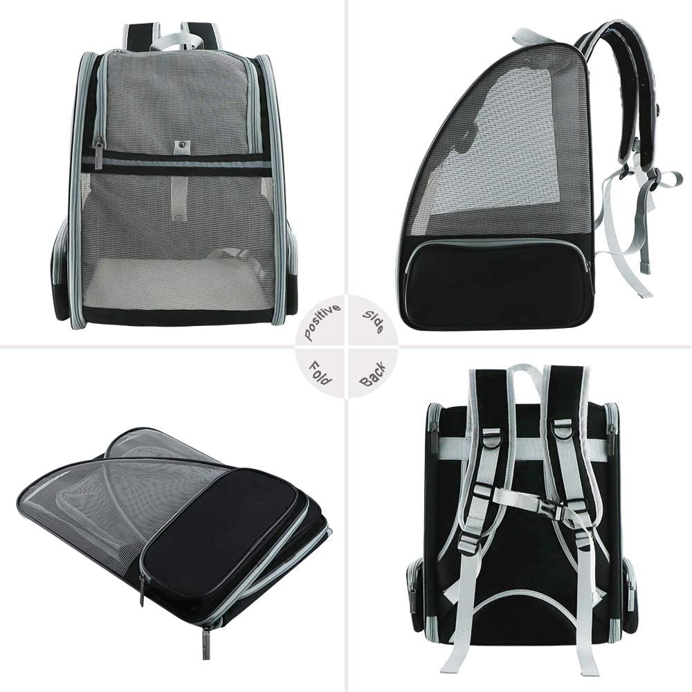 Innovative Bubble Backpack Pet Carrier for Cats & Dogs – Travel-Friendly, Comfortable & Breathable (Black)