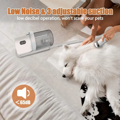 Dog Grooming Vacuum & Pet Grooming Kit – 5-in-1 Low Noise Hair Remover with Clippers, 2.5L Dust Cup, 11000Pa Suction for Dogs & Cats, Home Pet Hair Vacuum for Shedding, PG50