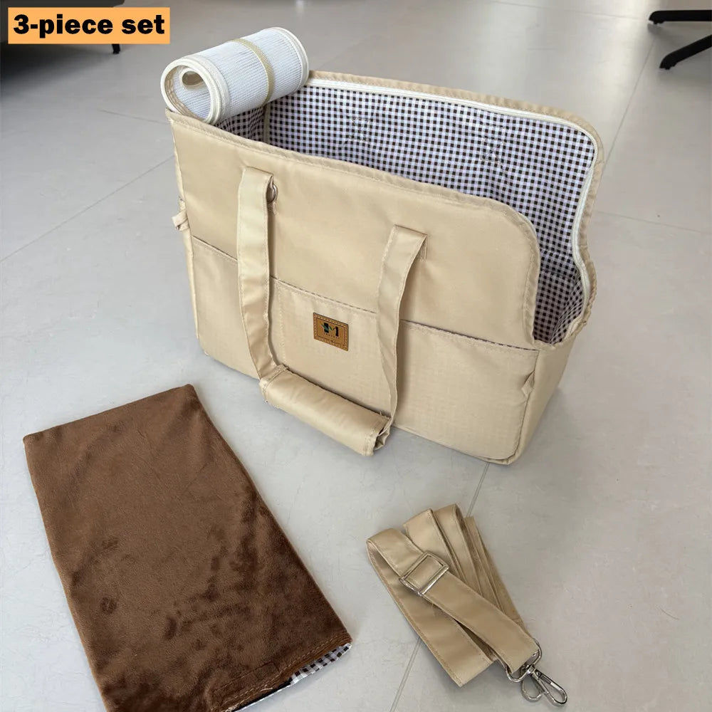 Dog Car Seat & Booster Bed | Pet Carrier Bag for Small Dogs & Cats with Safety Straps and Soft Pad – Portable Travel Seat for Cars