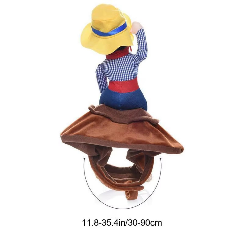 Dog Horse Saddle Costume Cowboy Pet Costume for Funny Halloween Creative Dog Cat Costume Clothes Fits Puppy Medium Dog Kitten