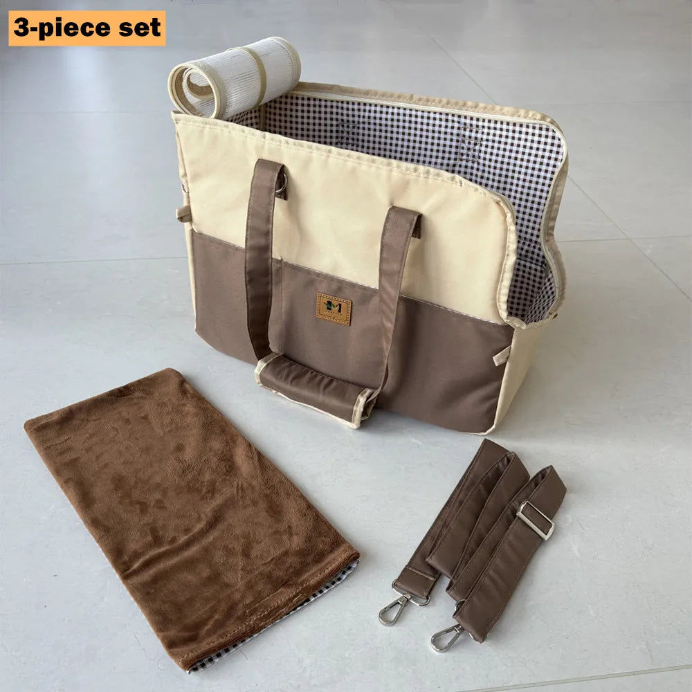 Dog Car Seat & Booster Bed | Pet Carrier Bag for Small Dogs & Cats with Safety Straps and Soft Pad – Portable Travel Seat for Cars