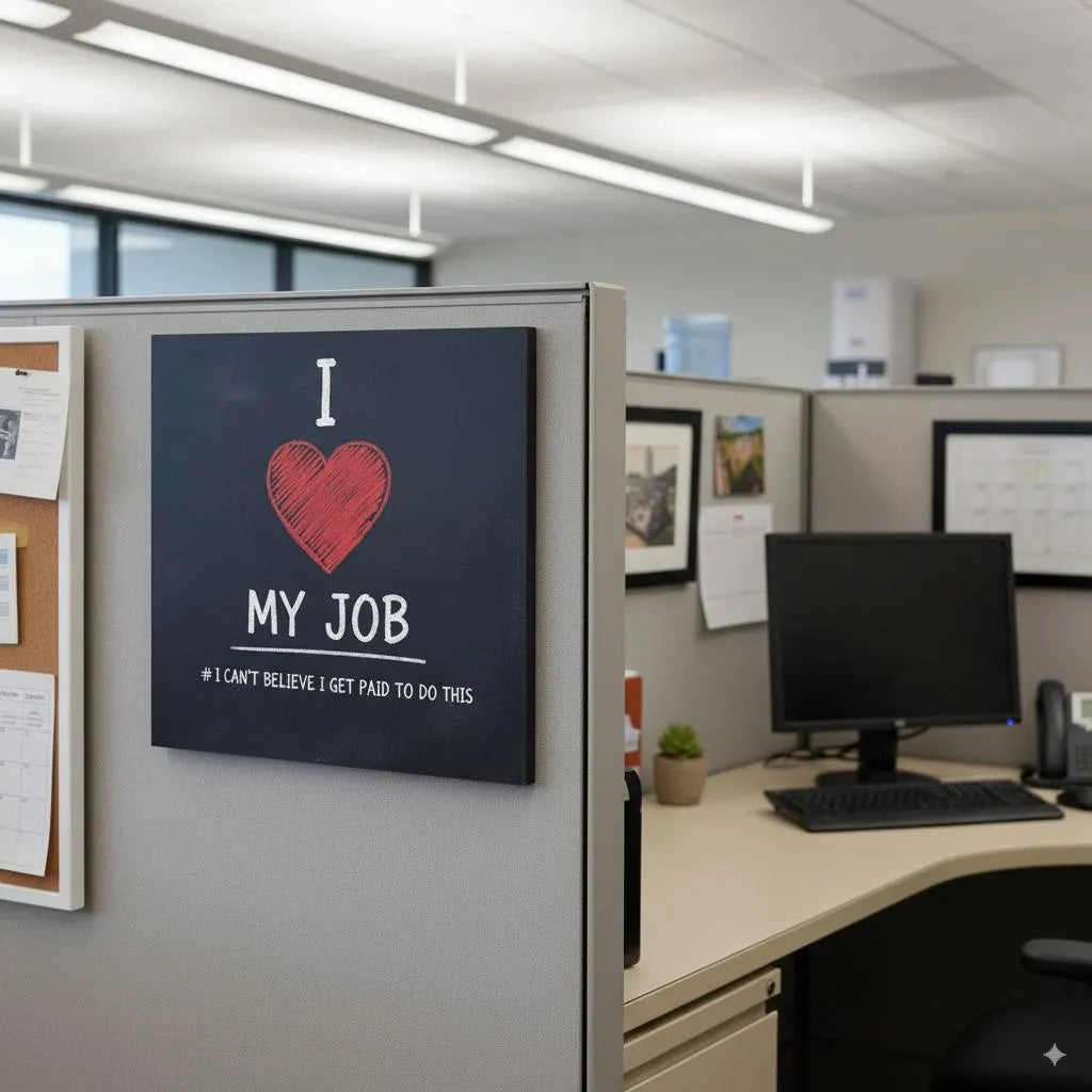 Funny Office Humor Poster: "I Love My Job" Sarcastic Wall Art