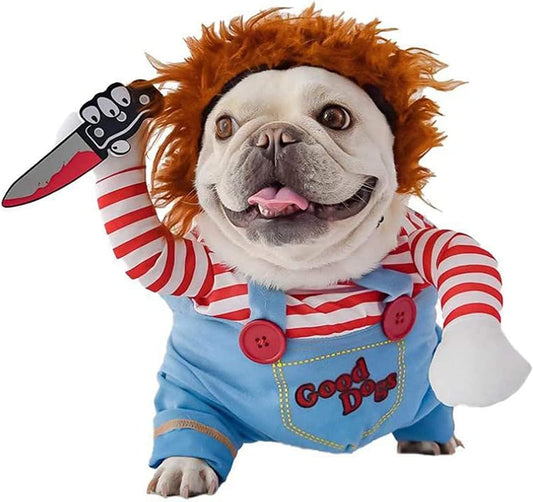 Pet Deadly Dog Costume – Cute & Funny Cosplay Outfit for Small, Medium & Large Dogs | Halloween, Christmas, Party (Small)