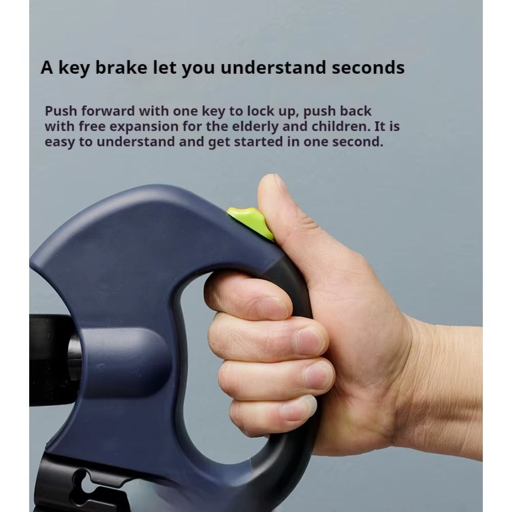 2-in-1 Dual Retractable Dog Leash | Automatic Dual-Head Lead for Small & Medium Dogs – Bichon Frise, Corgi, Teacup Poodle | Durable ABS Material