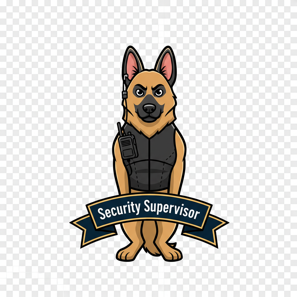 Security Supervisor Dog T-Shirt – Funny German Shepherd Tee for Dog Lovers & K9 Handlers